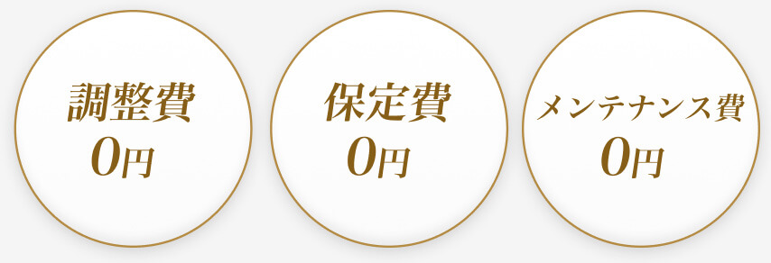 調整費・保定費・メンテナンス費０円